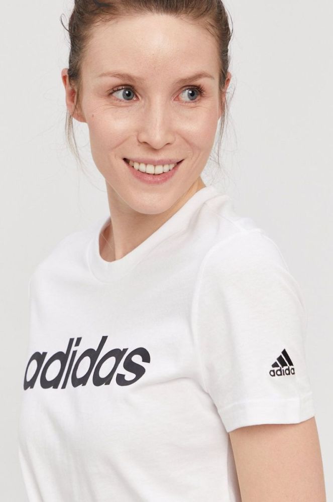 Футболка adidas жіноча колір білий (1446379) фото 5