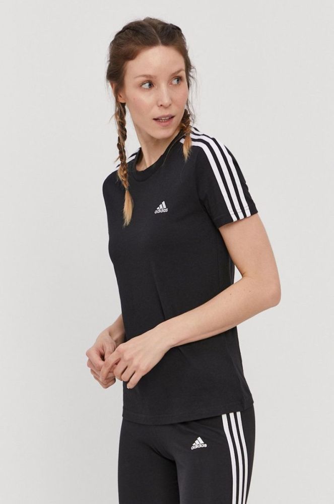 Футболка adidas жіноча колір чорний (1446383) фото 4