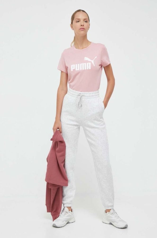 Бавовняна футболка Puma колір рожевий (3448700) фото 2