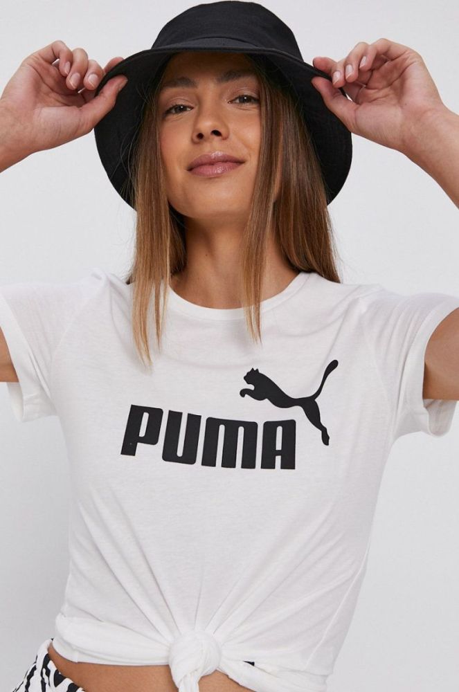 Бавовняна футболка Puma 586774 колір білий фото 5