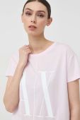 Бавовняна футболка Armani Exchange колір рожевий (3026484)