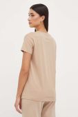 Бавовняна футболка Armani Exchange колір бежевий (3406762)