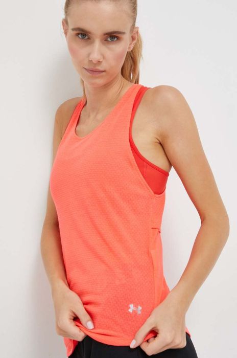 Топ Under Armour жіночий колір червоний оголена спина