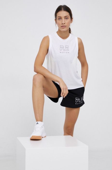 Бавовняний топ P.E Nation колір білий (1830086)