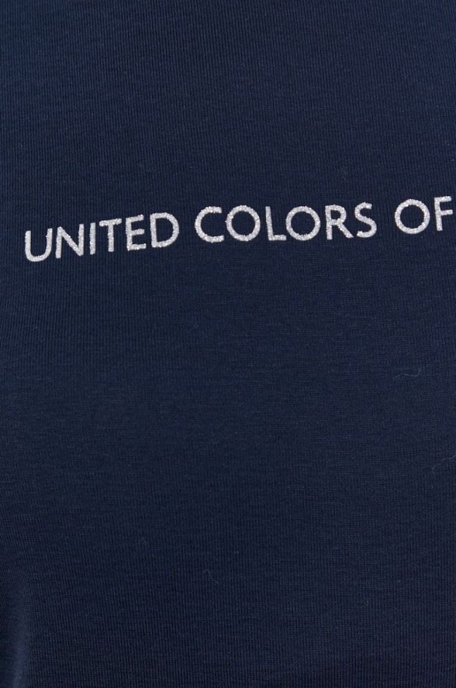 Бавовняна футболка United Colors of Benetton колір синій (1671181) фото 5
