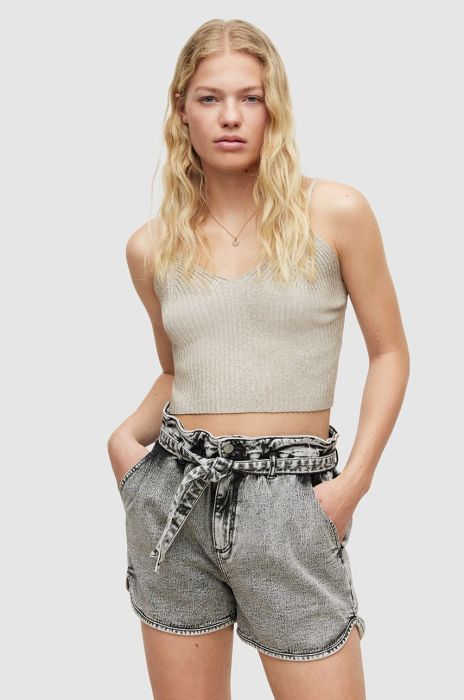 Топ AllSaints жіночий колір сірий