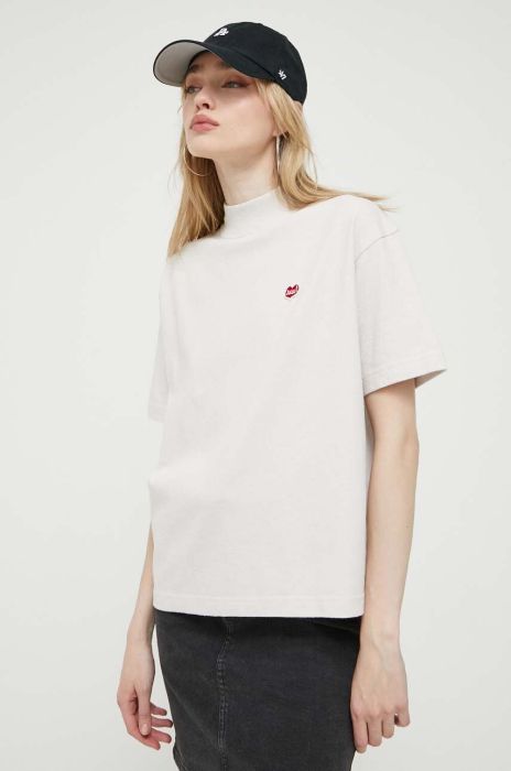 Бавовняна футболка Deus Ex Machina колір бежевий (3236917)