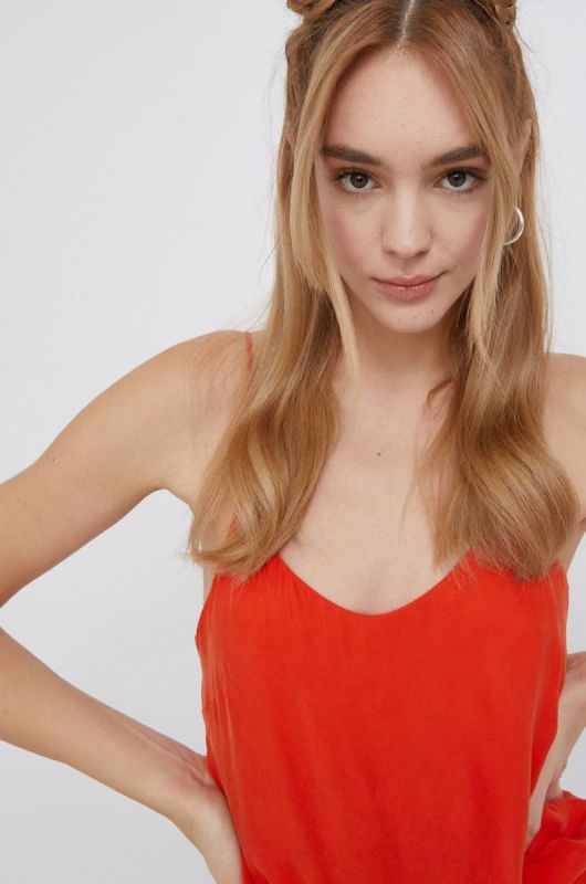 Блузка Superdry колір помаранчевий
