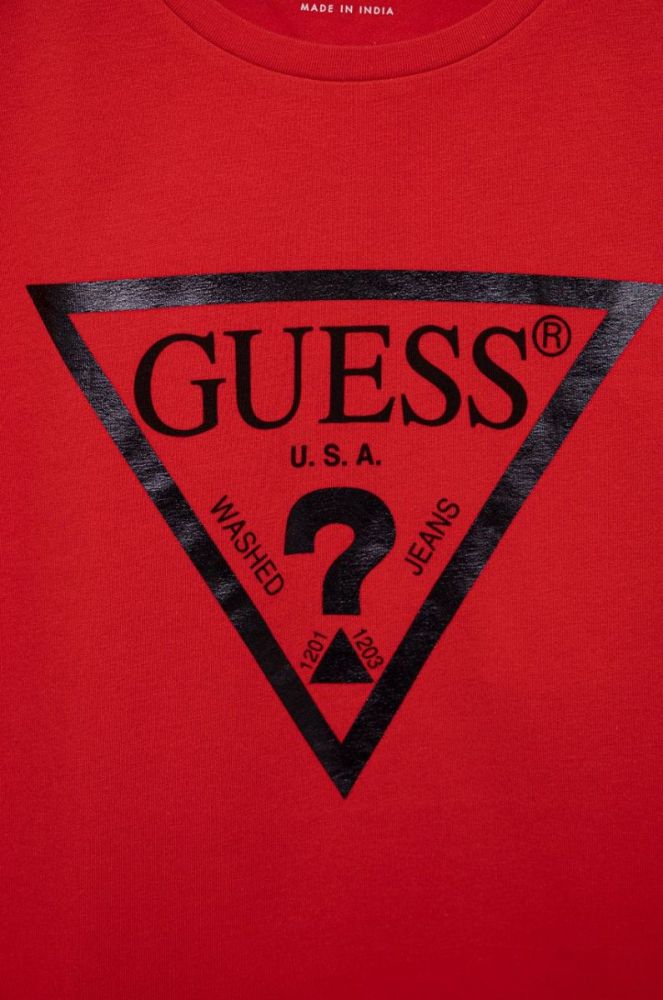 Guess - Дитяча футболка колір червоний фото 3