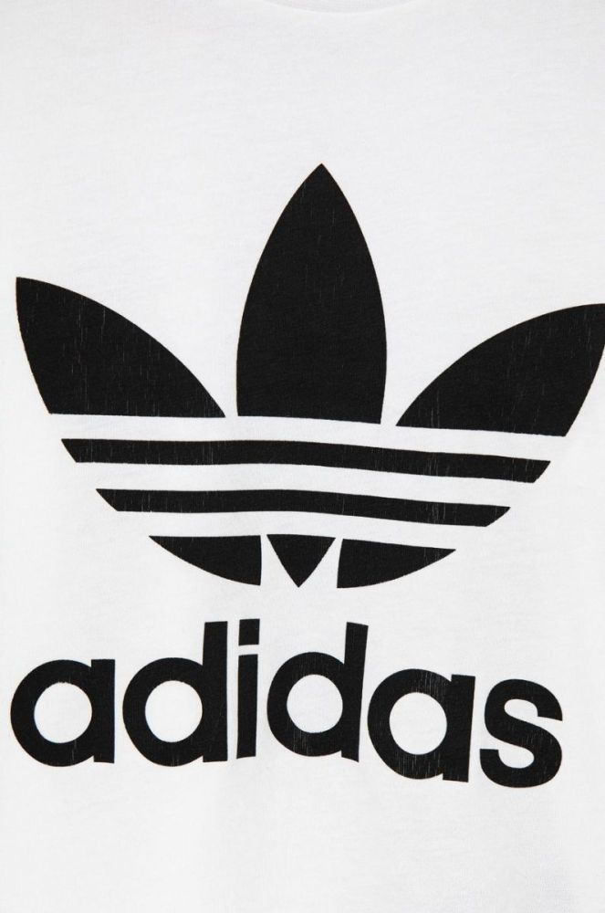 Дитяча бавовняна футболка adidas Originals колір білий з принтом (1671296) фото 3