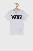Дитяча бавовняна футболка Vans колір білий з принтом (1538630)