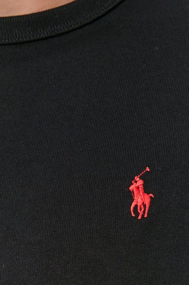 Футболка Polo Ralph Lauren чоловіча колір чорний гладкий фото 5