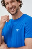 Футболка Guess чоловічий однотонний колір блакитний (2959854)