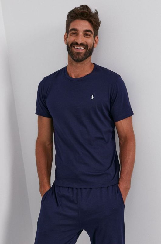 Бавовняна футболка Polo Ralph Lauren колір синій гладкий фото 2