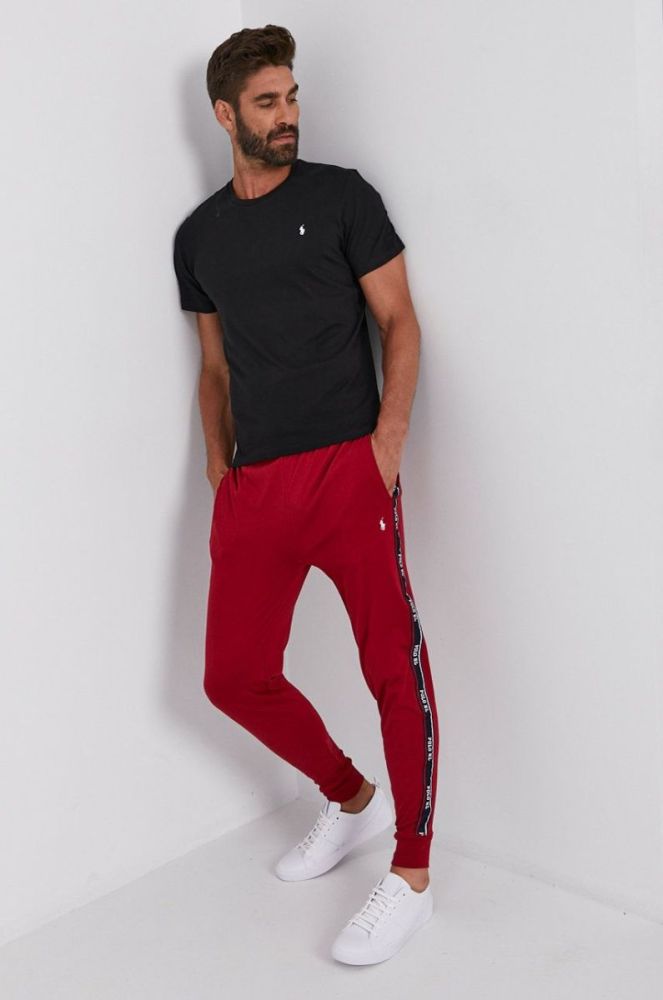Бавовняна футболка Polo Ralph Lauren колір чорний гладкий фото 2