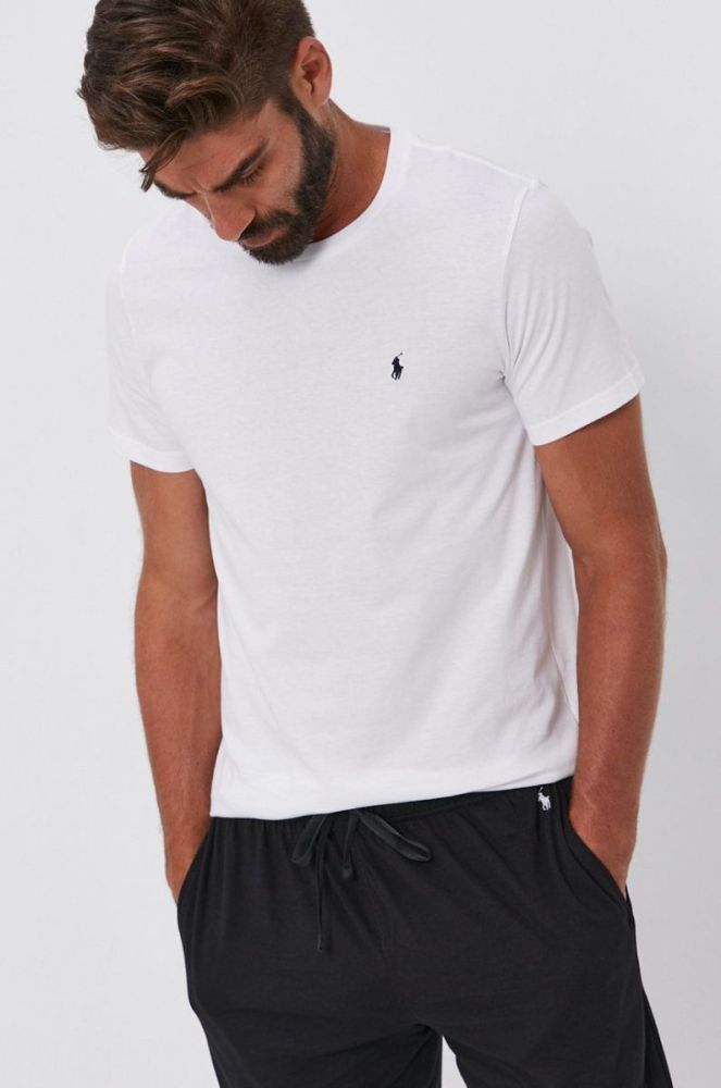 Бавовняна футболка Polo Ralph Lauren колір білий гладкий фото 4