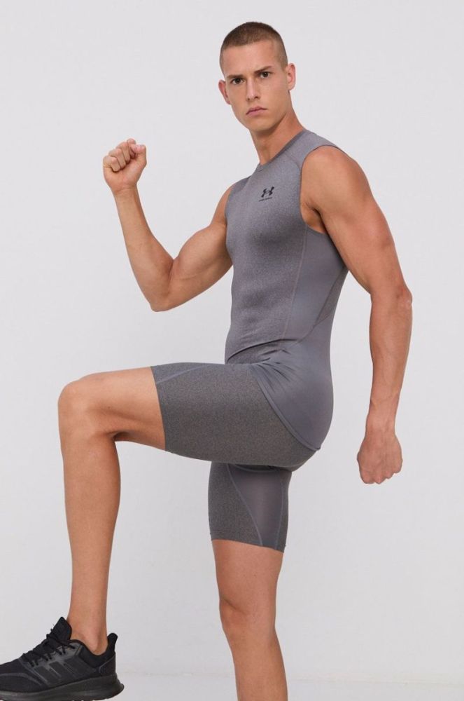 Футболка Under Armour 1361522 чоловіча колір сірий фото 2