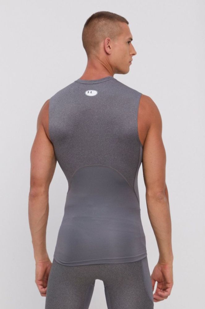 Футболка Under Armour 1361522 чоловіча колір сірий фото 3