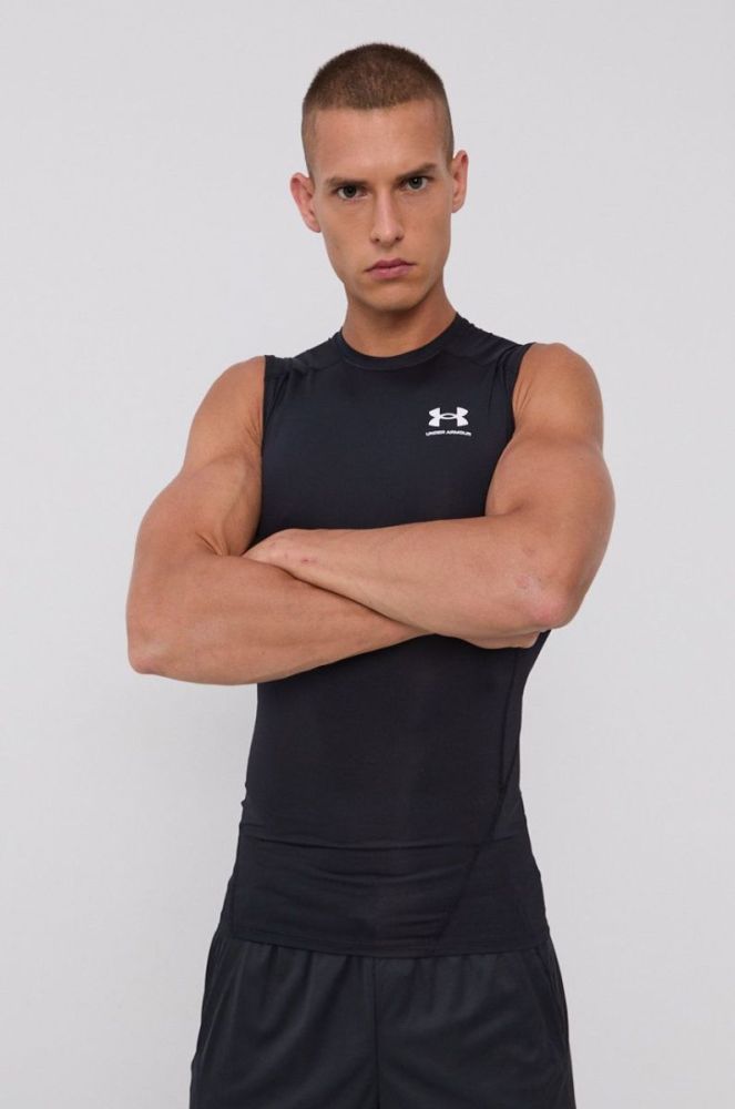 Футболка Under Armour 1361522 чоловіча колір чорний фото 4