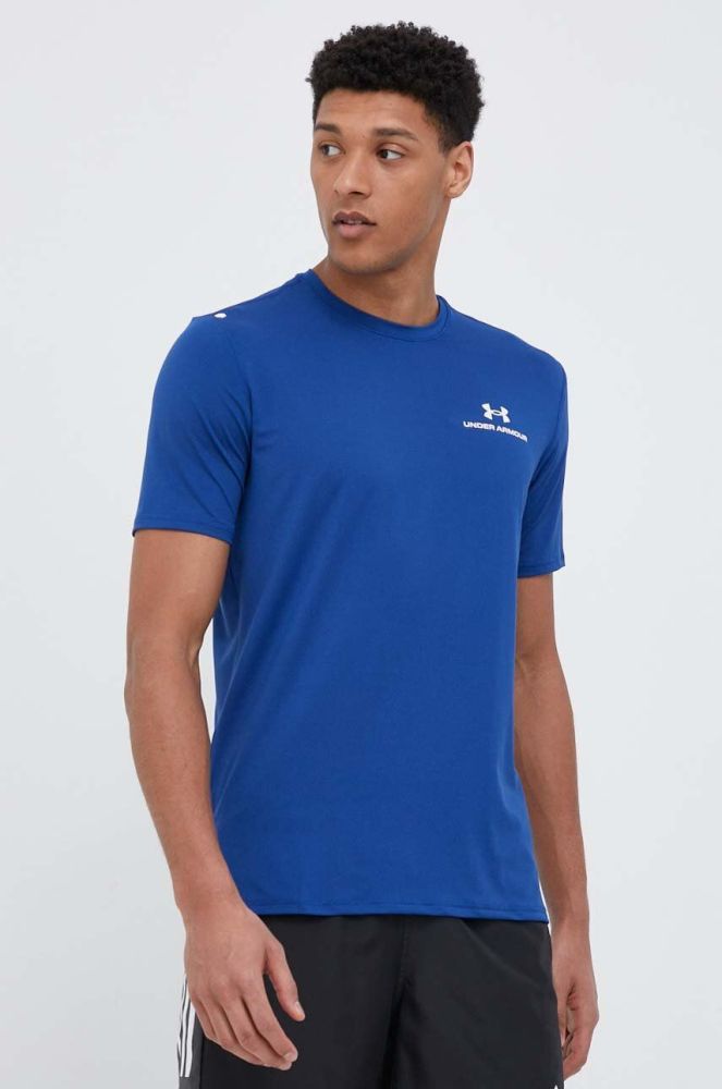 Тренувальна футболка Under Armour Rush Energy однотонна 1366138-001 колір блакитний (3101635)