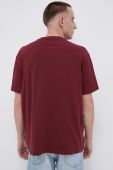 Бавовняна футболка Wrangler колір бордовий з принтом
