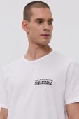Бавовняна футболка Lee колір білий з принтом (1536437)