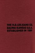 Бавовняна футболка Lee колір коричневий з принтом (1538684)
