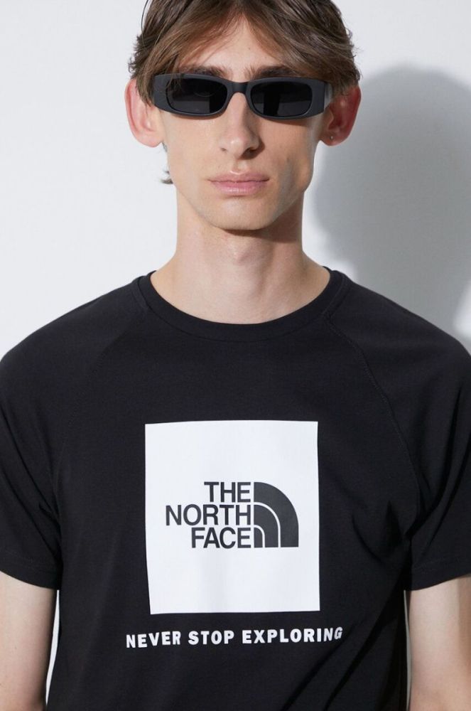 Бавовняна футболка The North Face колір чорний з принтом NF0A3BQOJK31-JK31 фото 5