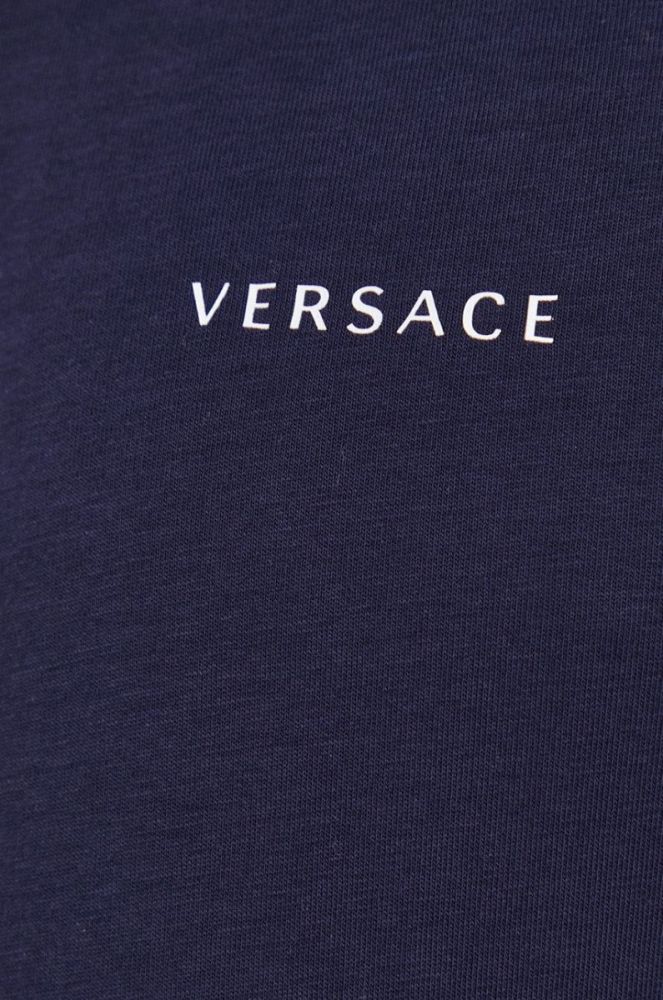 Футболка Versace (2-pack) чоловіча колір синій гладкий фото 4