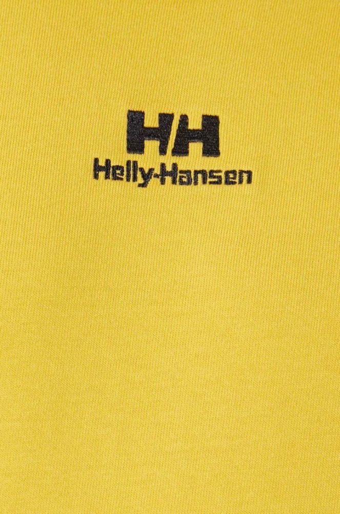 Бавовняна футболка Helly Hansen з аплікацією 53391-591 колір жовтий фото 6