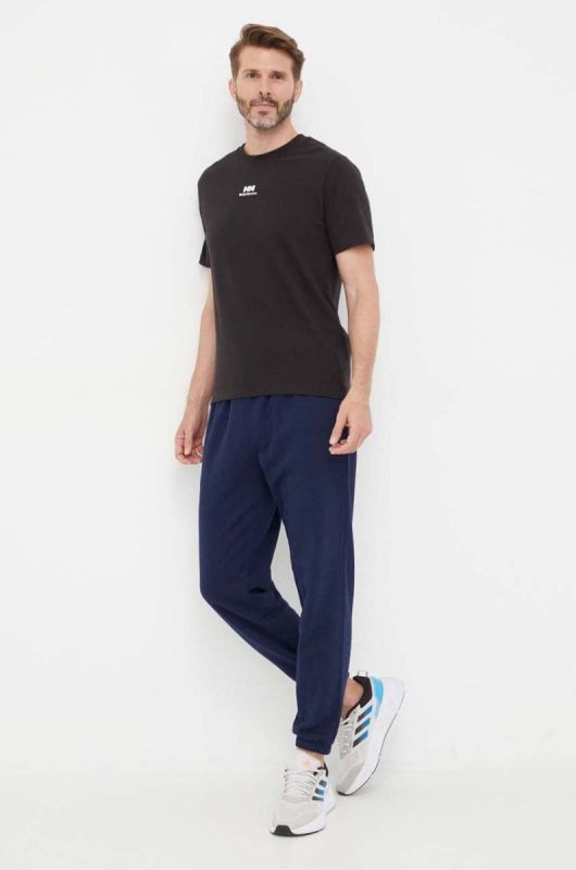 Бавовняна футболка Helly Hansen колір чорний з аплікацією 53391-591 фото 2