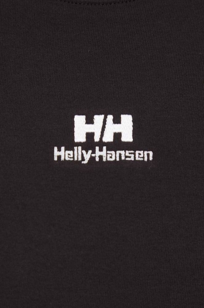Бавовняна футболка Helly Hansen колір чорний з аплікацією 53391-591 фото 6