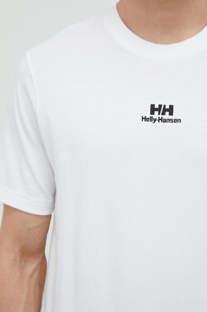 Бавовняна футболка Helly Hansen колір білий з аплікацією 53391-591 фото 5