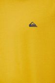 Бавовняна футболка Quiksilver колір жовтий гладкий