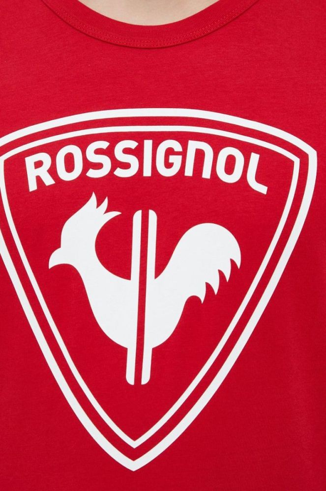 Бавовняна футболка Rossignol колір червоний з принтом фото 5