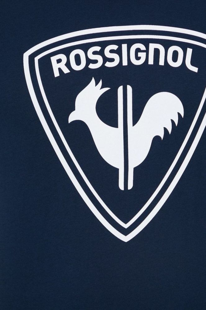 Бавовняна футболка Rossignol колір синій з принтом фото 5