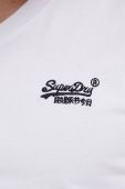 Бавовняна футболка Superdry колір білий з аплікацією