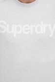 Футболка Superdry чоловічий колір сірий з принтом