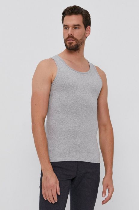 Футболка United Colors of Benetton чоловіча колір сірий