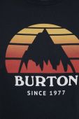 Бавовняна футболка Burton колір чорний з принтом (1940909)