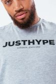 Бавовняна футболка Hype колір сірий з принтом