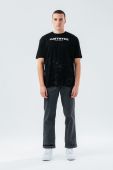 Бавовняна футболка Hype колір чорний з принтом (1891833)