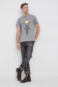 Бавовняна футболка Deus Ex Machina колір сірий меланж