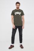 Бавовняна футболка Deus Ex Machina колір зелений з принтом (1966457)