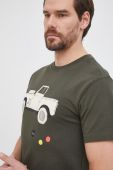 Бавовняна футболка Deus Ex Machina колір зелений з принтом (1966457)