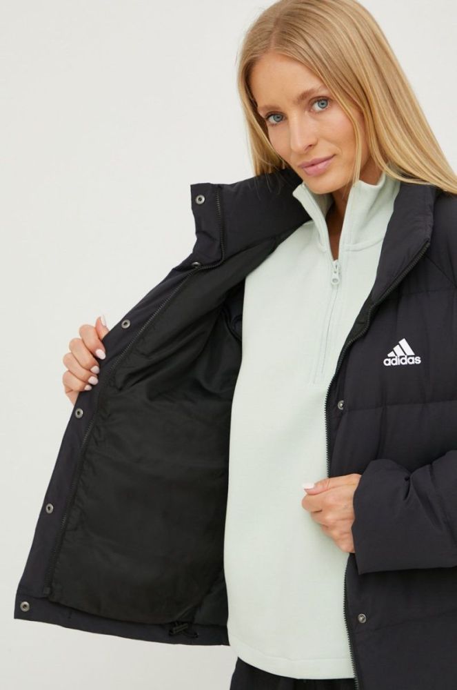 Пухова куртка adidas Performance жіноча колір чорний зимова (2566916) фото 6