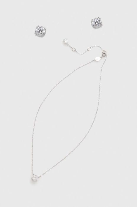 Кольє і сережки Swarovski колір срібний (2738183)