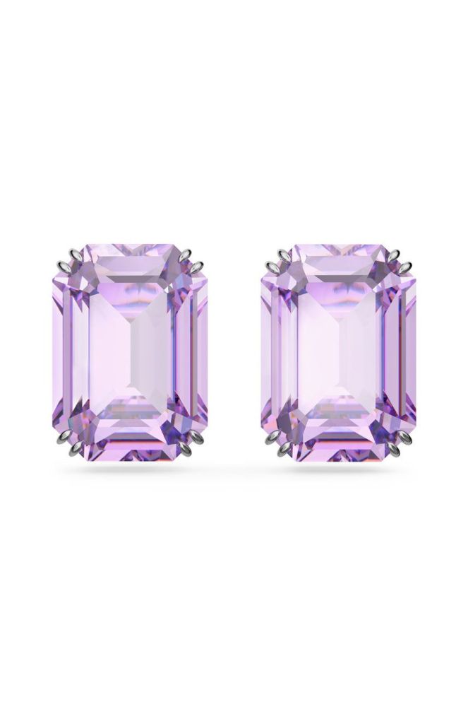 Сережки Swarovski колір фіолетовий (2602317)