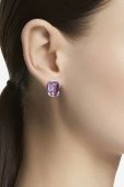 Сережки Swarovski колір фіолетовий (2602317)