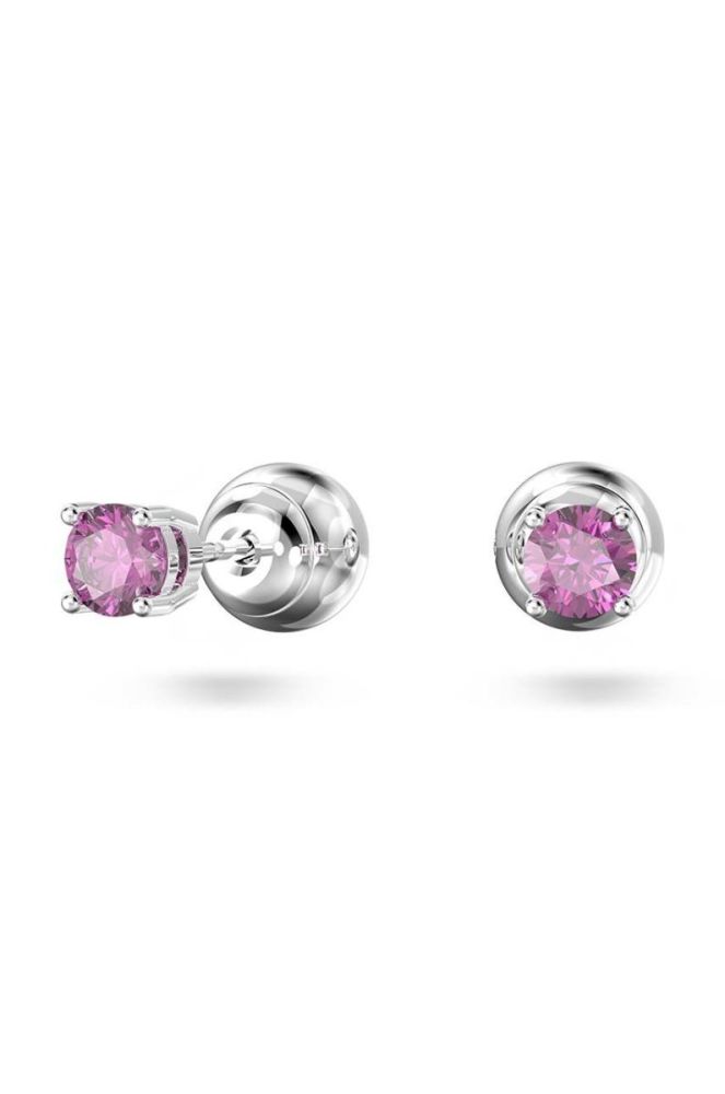 Сережки Swarovski Stilla Stilla колір рожевий фото 2